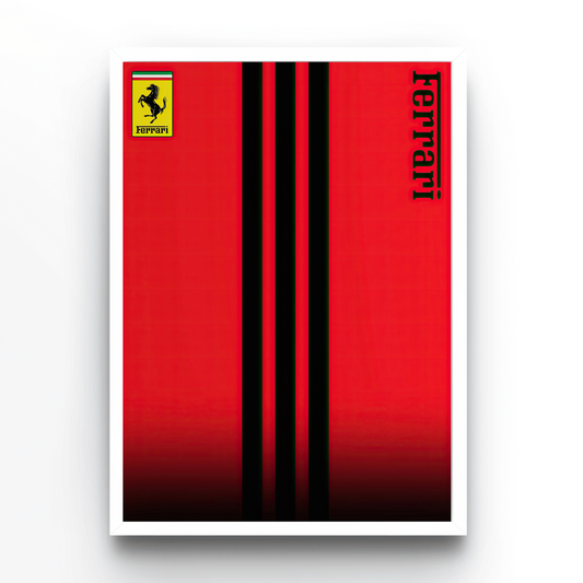 Ferrari Stripes Poster
