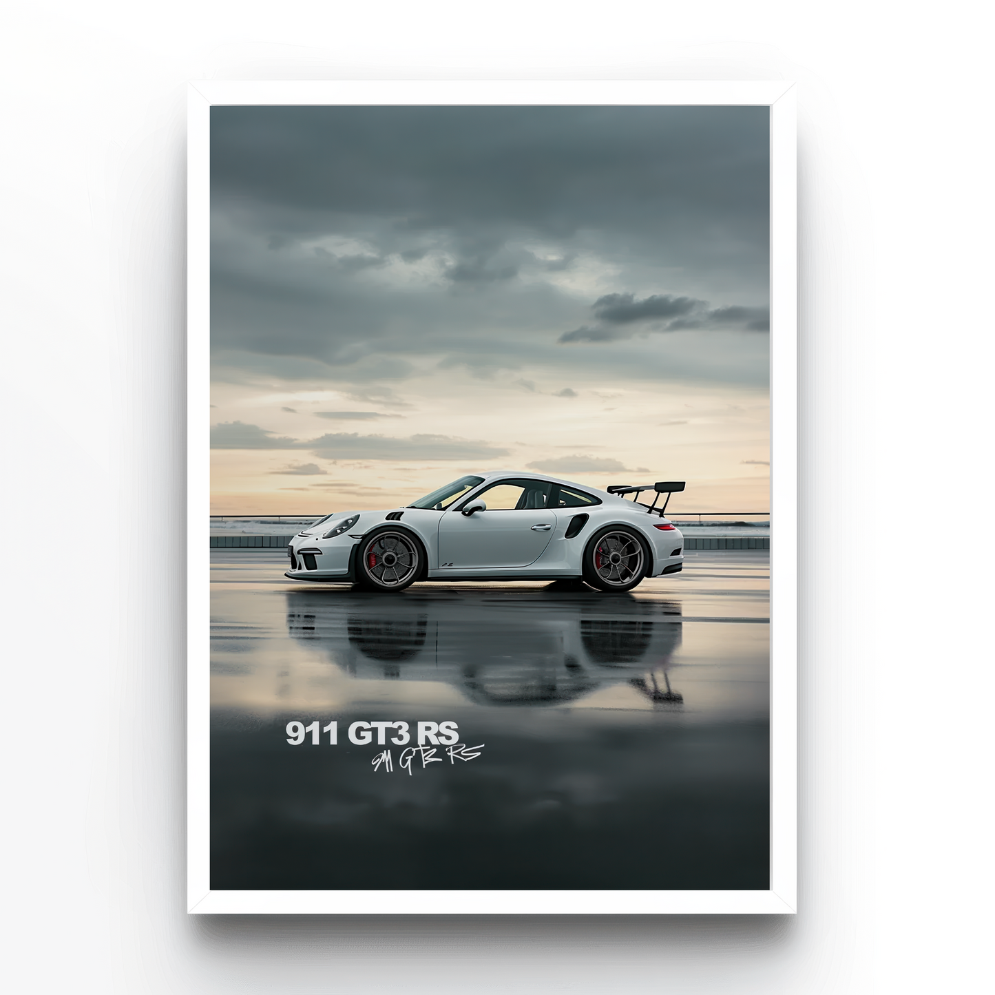 Porche White- Poster pentru Garaj