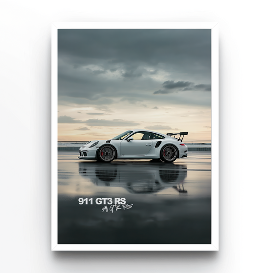 Porche White- Poster pentru Garaj