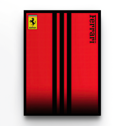 Ferrari Stripes Poster