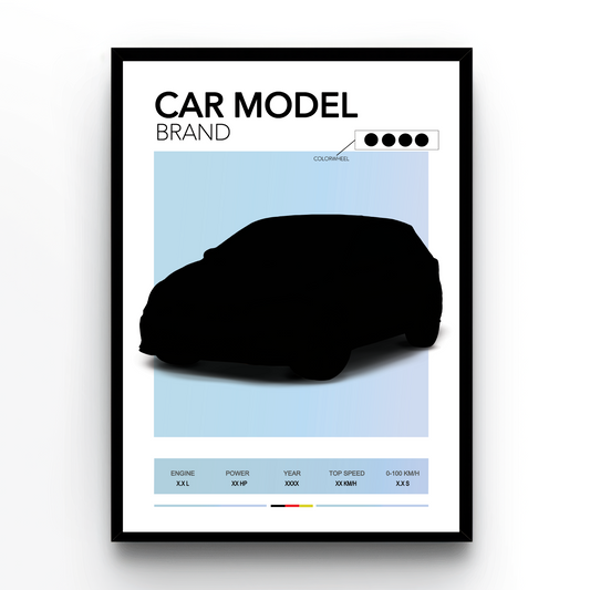 Poster personalizat cu mașina ta – Nr. 1