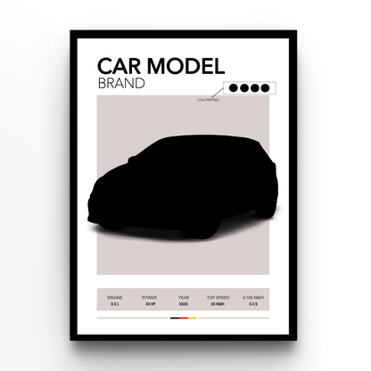 Poster personalizat cu mașina ta – Nr. 1