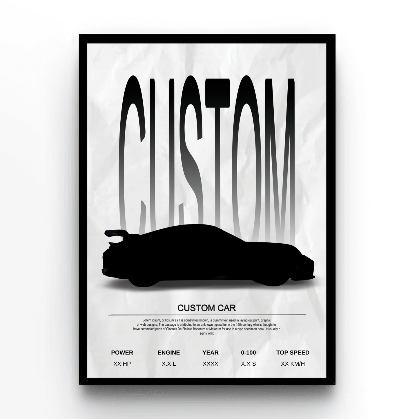 Poster personalizat cu mașina ta – Nr. 2