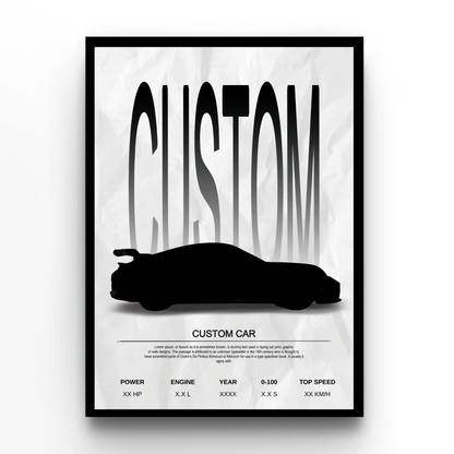 Poster personalizat cu mașina ta – Nr. 2