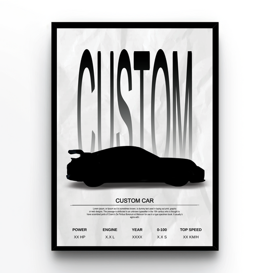 Poster personalizat cu mașina ta – Nr. 2