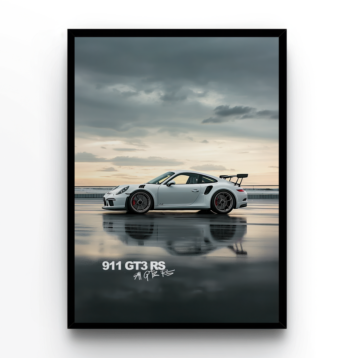 Porche White- Poster pentru Garaj