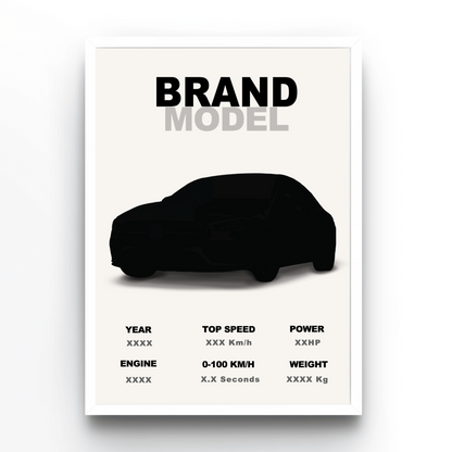 Poster personalizat cu mașina ta – Nr. 3