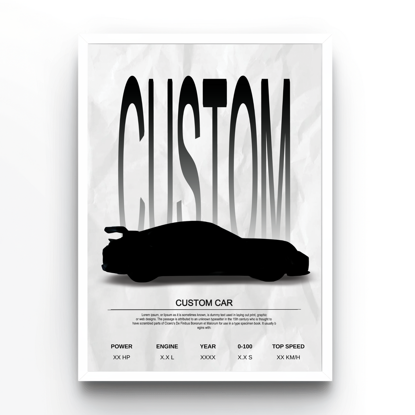 Poster personalizat cu mașina ta – Nr. 2