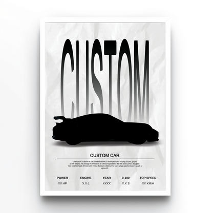 Poster personalizat cu mașina ta – Nr. 2